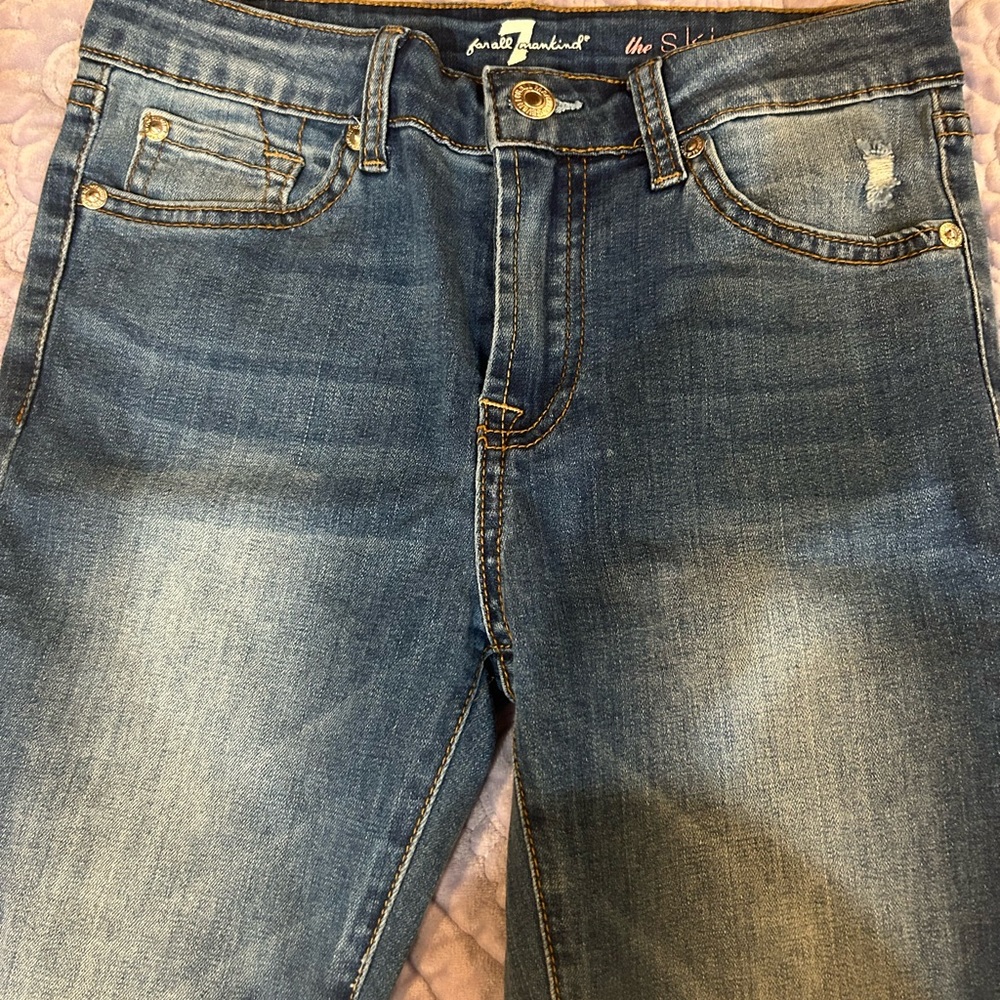 7 for all mankind girls skinny jeans. Size 12 - Picture 2 of 7